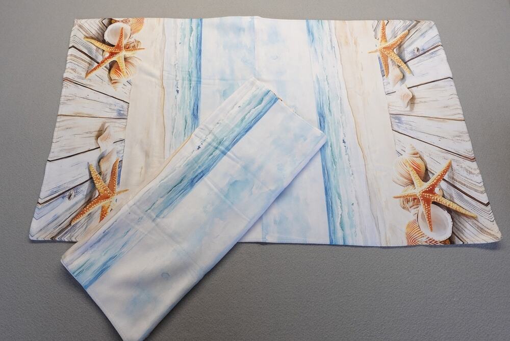 Kitchen Dish Towels Beach Starfish and Seashells